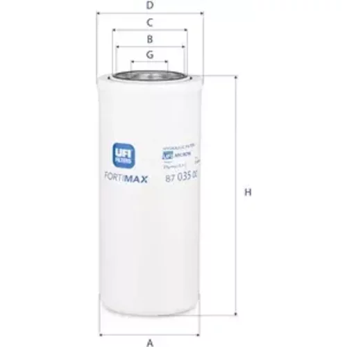 Filter pracovnej hydrauliky UFI 87.035.00