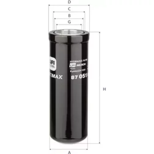 Filter pracovnej hydrauliky UFI 87.051.00