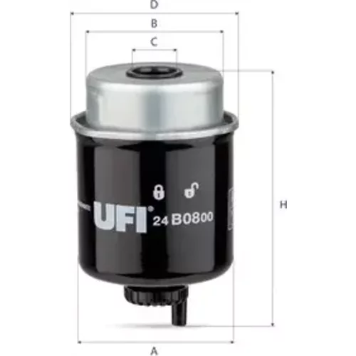 Palivový filter UFI 24.B08.00
