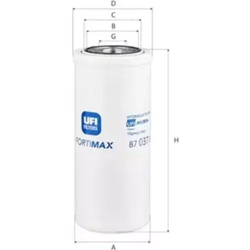 Filter pracovnej hydrauliky UFI 87.037.00