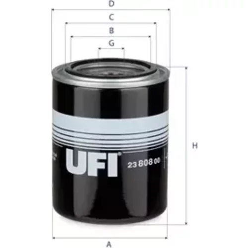 Olejový filter UFI 23.808.00
