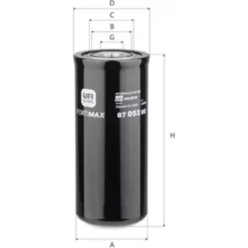 Filter pracovnej hydrauliky UFI 87.052.00