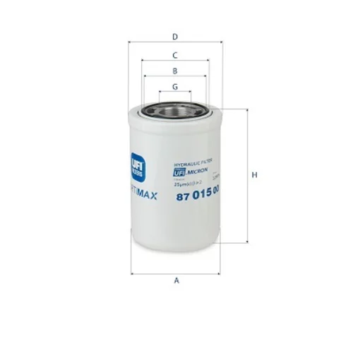 Filter pracovnej hydrauliky UFI 87.015.00