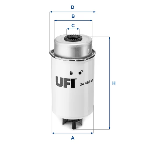 Palivový filter UFI 24.456.00