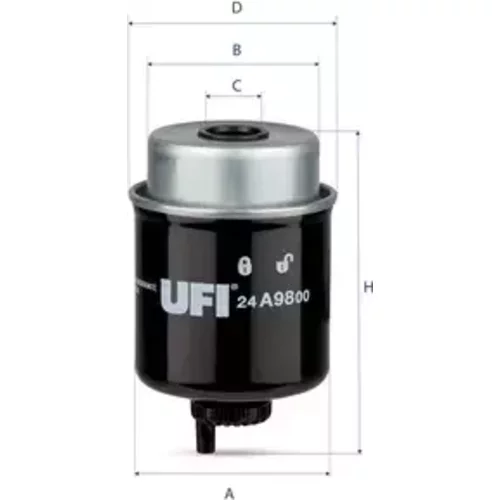 Palivový filter UFI 24.A98.00
