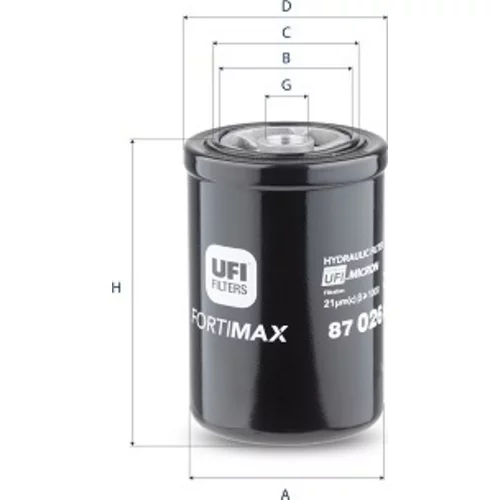 Filter pracovnej hydrauliky UFI 87.026.00