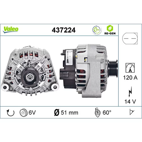 Alternátor VALEO 437224