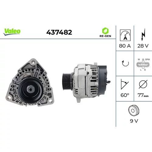 Alternátor VALEO 437482