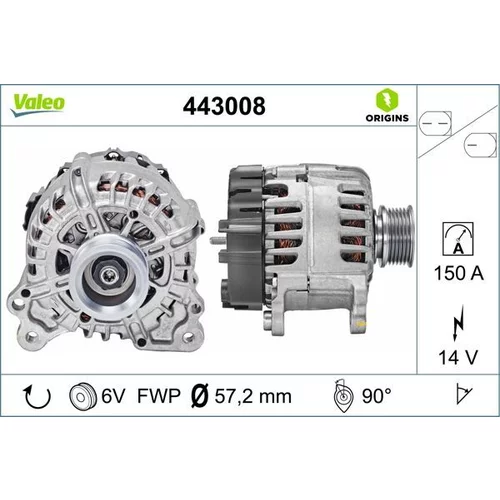 Alternátor VALEO 443008