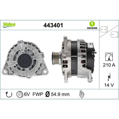 Alternátor VALEO 443401