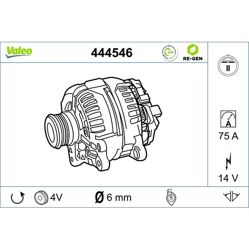 Alternátor VALEO 444546