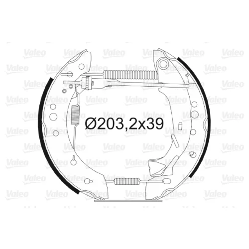 Sada brzdových čeľustí VALEO 554805