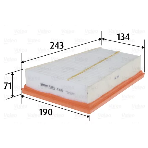 Vzduchový filter VALEO 585448
