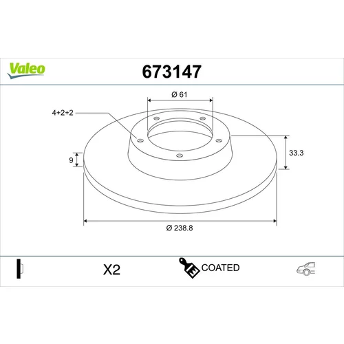 Brzdový kotúč 673147 /VALEO/