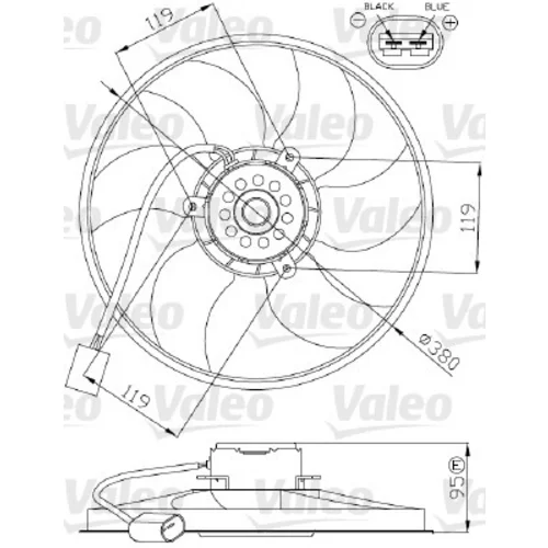Ventilátor chladenia motora VALEO 696287