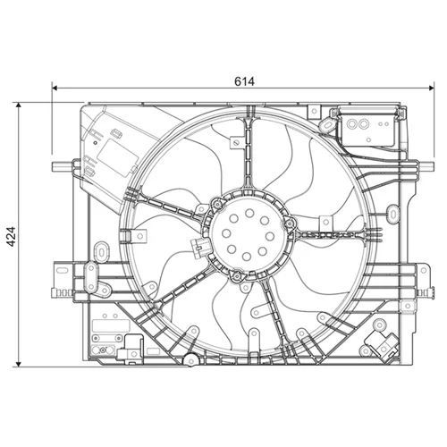 Ventilátor chladenia motora VALEO 696459