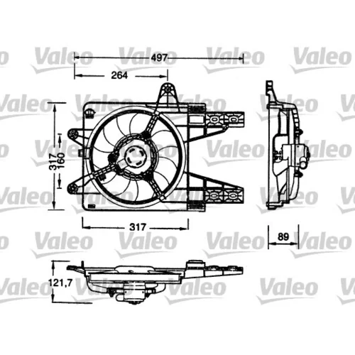 Ventilátor chladenia motora VALEO 698179