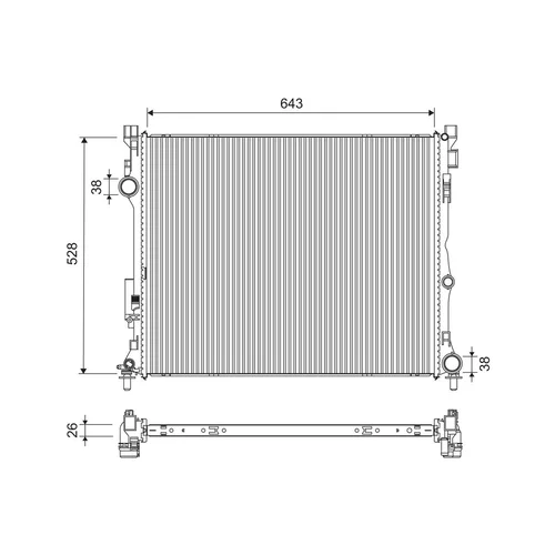 Chladič motora 701307 /VALEO/