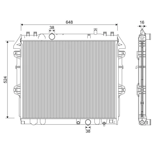 Chladič motora VALEO 701345