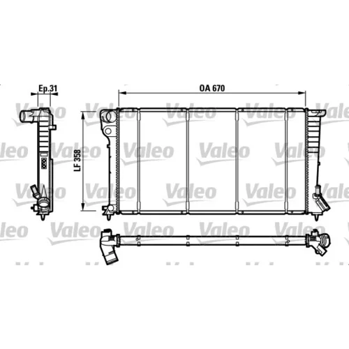 Chladič motora VALEO 732577