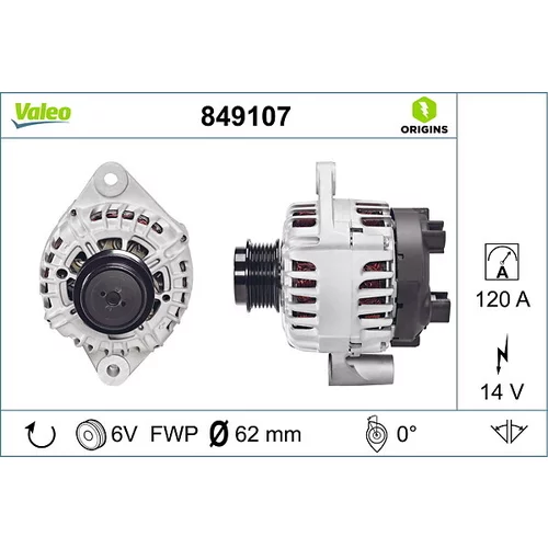 Alternátor VALEO 849107