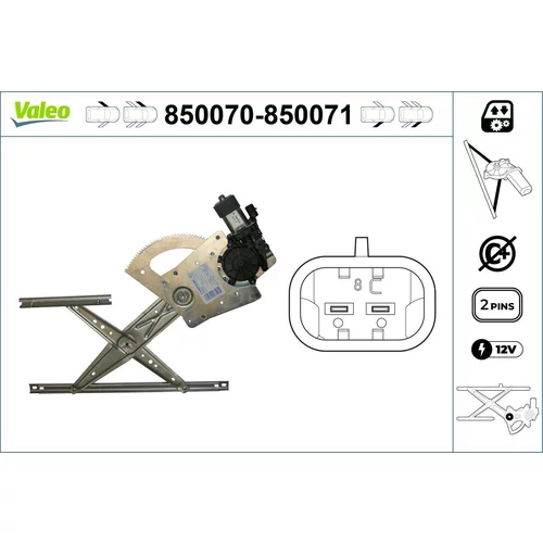 Mechanizmus zdvíhania okna VALEO 850070
