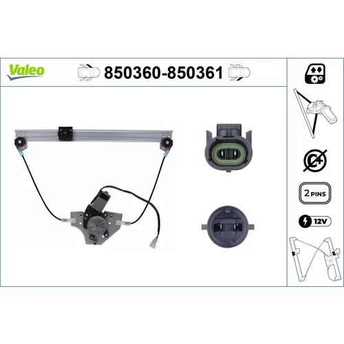 Mechanizmus zdvíhania okna VALEO 850360