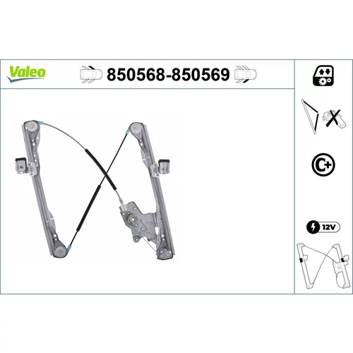 Mechanizmus zdvíhania okna VALEO 850568