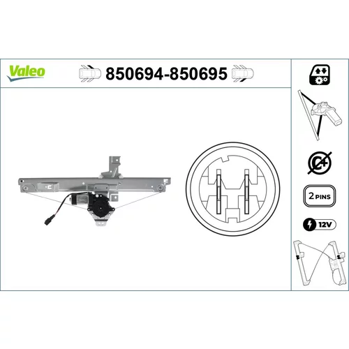Mechanizmus zdvíhania okna VALEO 850694