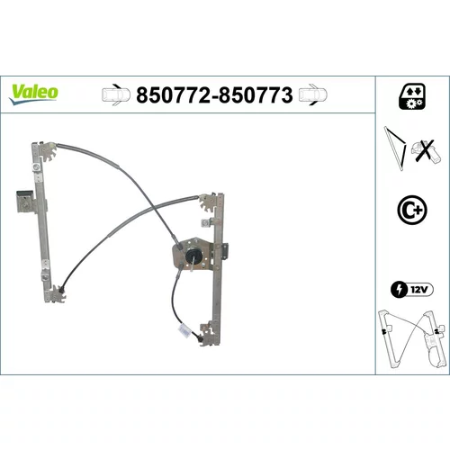 Mechanizmus zdvíhania okna VALEO 850772