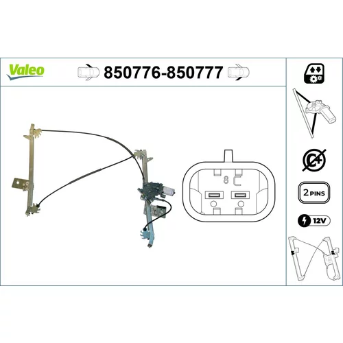 Mechanizmus zdvíhania okna VALEO 850776