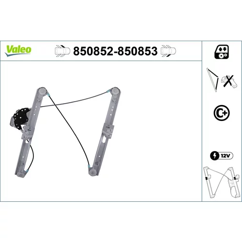 Mechanizmus zdvíhania okna VALEO 850852