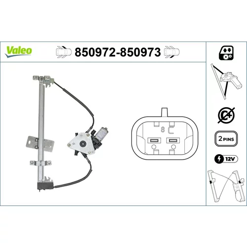 Mechanizmus zdvíhania okna VALEO 850972
