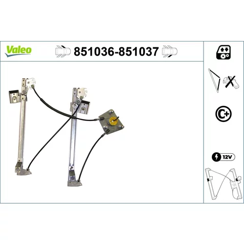 Mechanizmus zdvíhania okna VALEO 851036