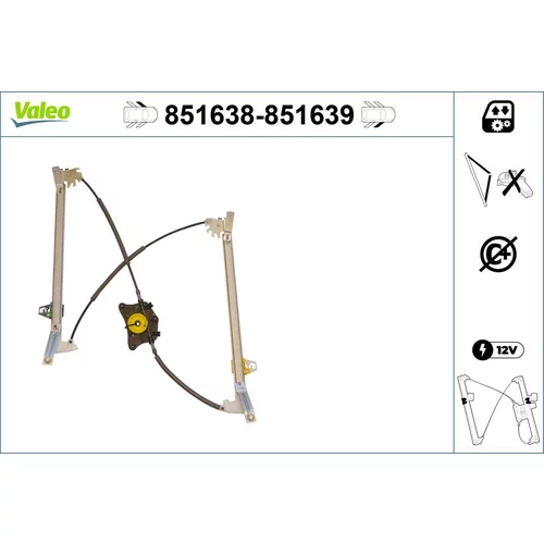 Mechanizmus zdvíhania okna VALEO 851638