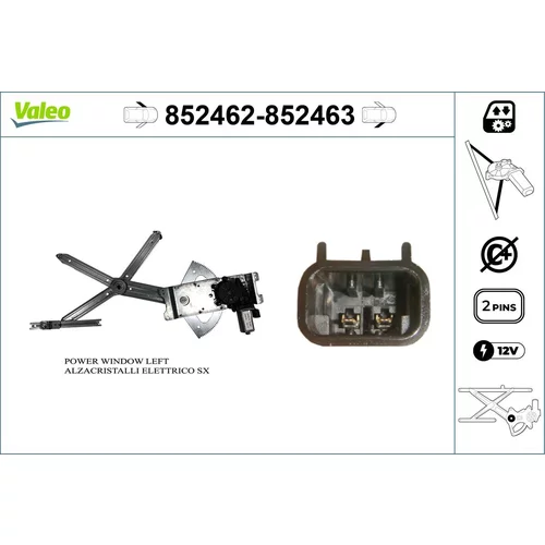 Mechanizmus zdvíhania okna VALEO 852462