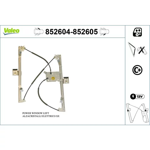 Mechanizmus zdvíhania okna VALEO 852604