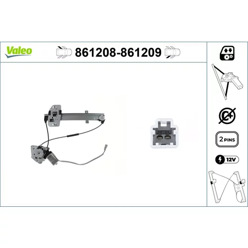 Mechanizmus zdvíhania okna VALEO 861208