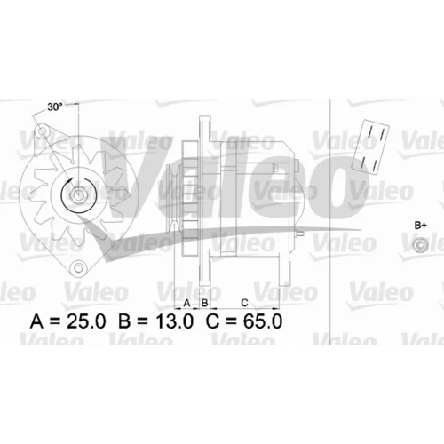 Alternátor 436504 /VALEO/ - obr. 1