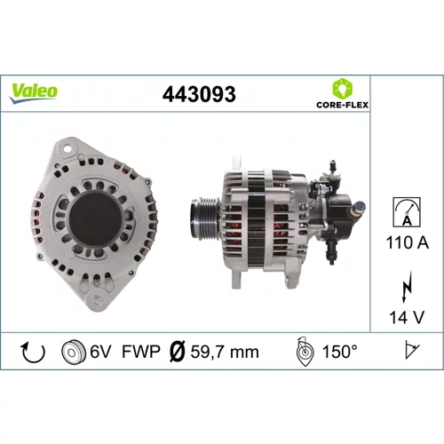 Alternátor VALEO 443093