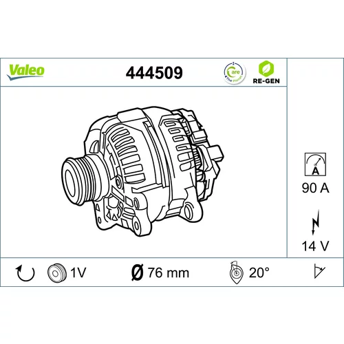 Alternátor VALEO 444509