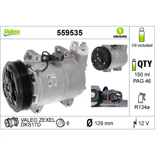 Kompresor klimatizácie VALEO 559535