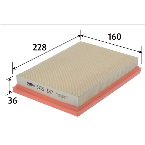 Vzduchový filter VALEO 585337
