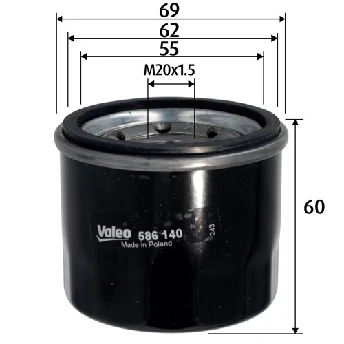 Olejový filter VALEO 586140