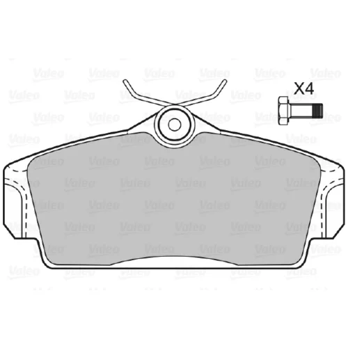 Sada brzdových platničiek kotúčovej brzdy 598450 /VALEO/ - obr. 1