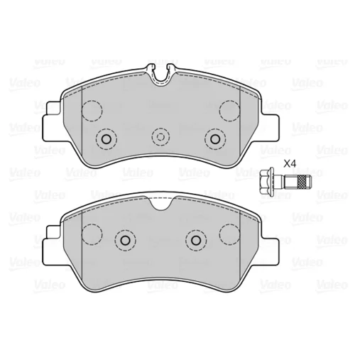 Sada brzdových platničiek kotúčovej brzdy 601543 /VALEO/ - obr. 1