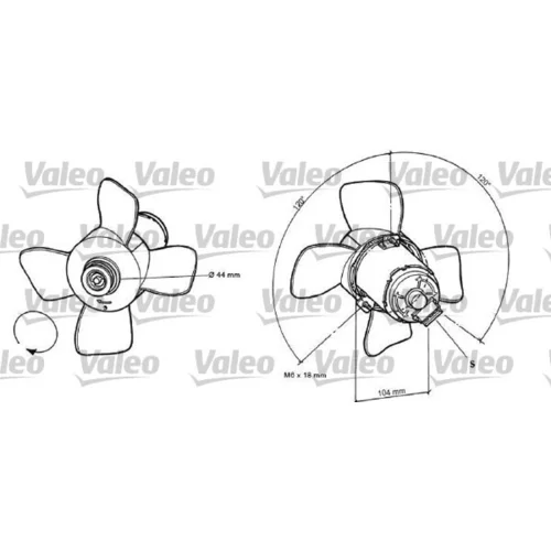 Ventilátor chladenia motora VALEO 696038