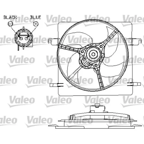 Ventilátor chladenia motora VALEO 696157
