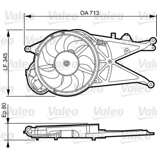 Ventilátor chladenia motora VALEO 696364