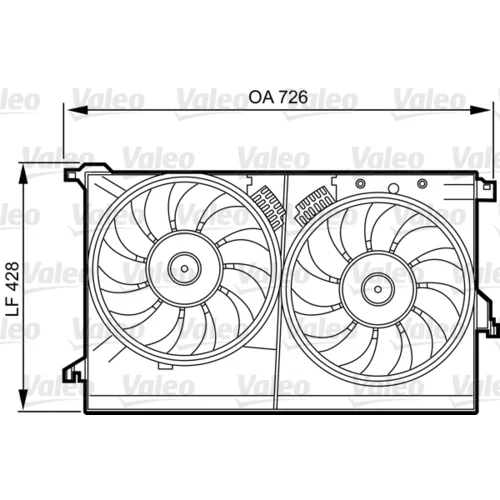 Držiak ventilátora chladiča VALEO 696387